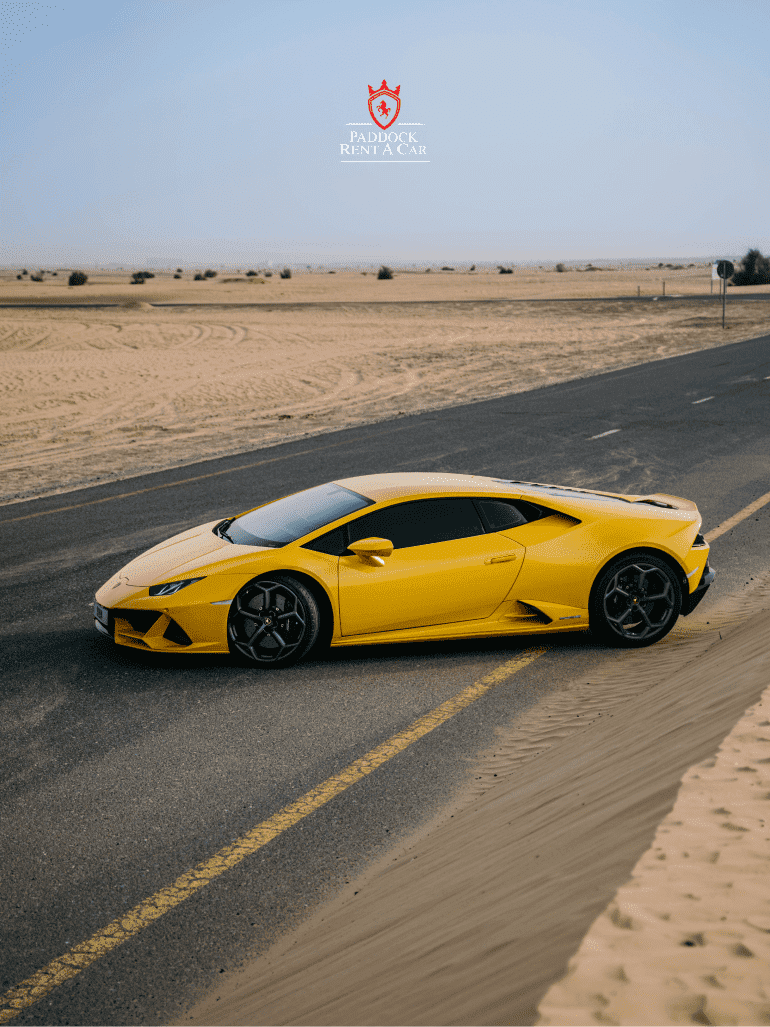 Rent Lamborghini yellow Dubai