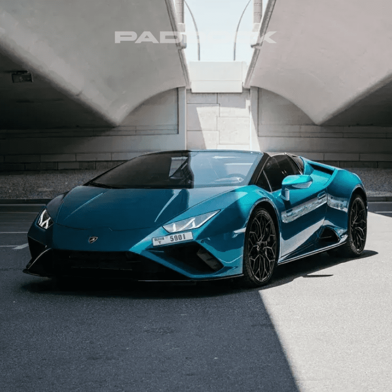 Rent Lamborghini Huracan EVO Spyder (blue)