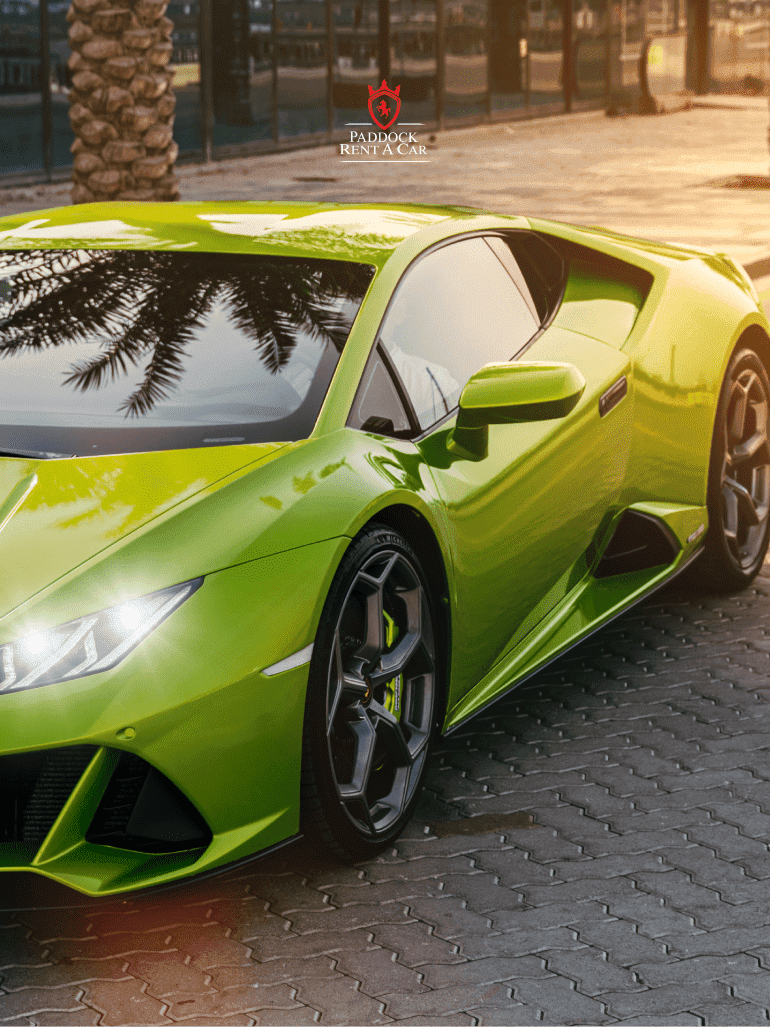 Rent Lamborghini green Dubai