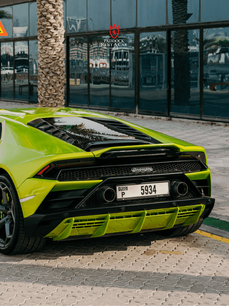 Rent Lamborghini green Dubai
