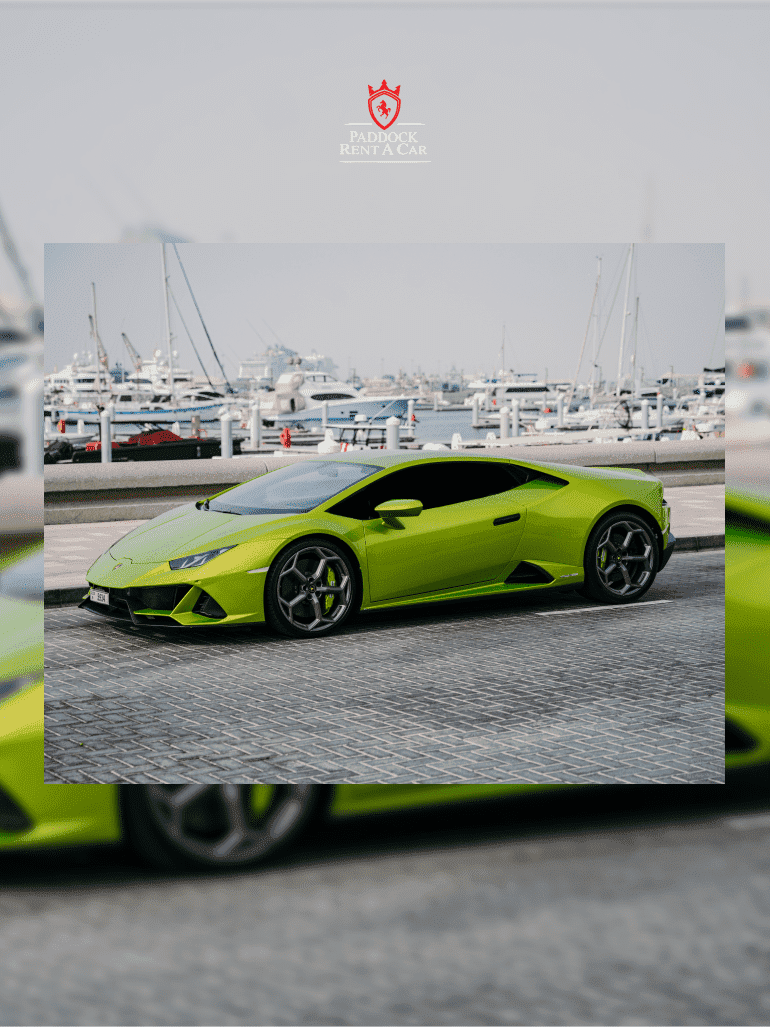 Rent Lamborghini green Dubai