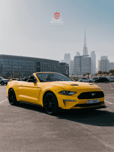 Rent Mustang Yellow in Dubai